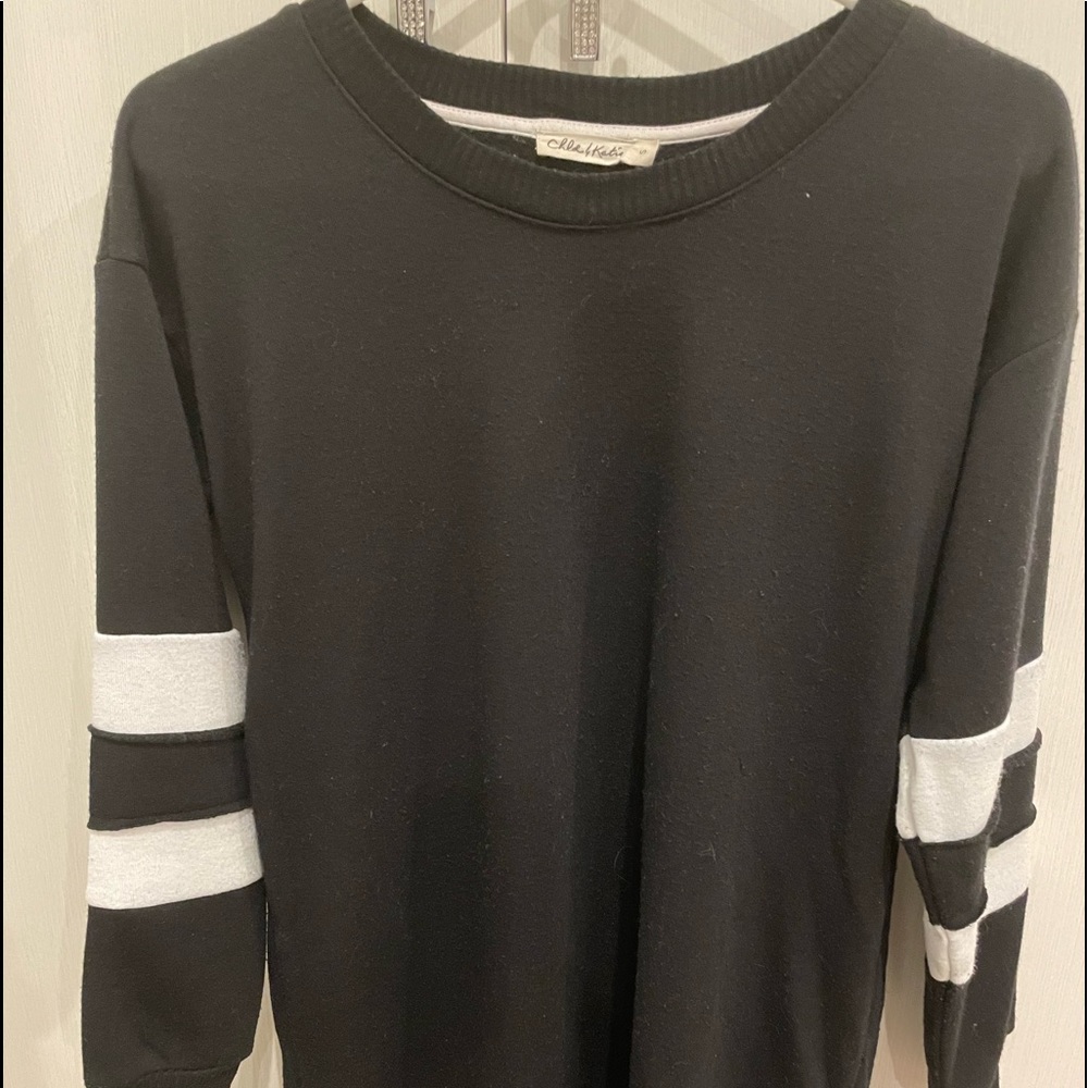Ladies Black Chloe & Katie Long Sleeve Sweatshirt Size Small
